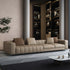 Barry Brown Microfiber leather Luxury Arm Sofa 4-Seater Designer Couch