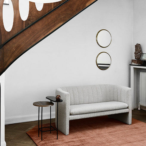 Blair Velvet/Boucle Loveseat Upholstery Sofa Arm Couch