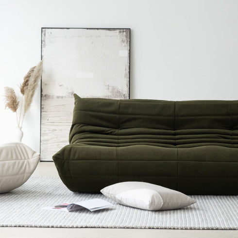 Elvira Velvet 3 Seater Sofa High-back Couch