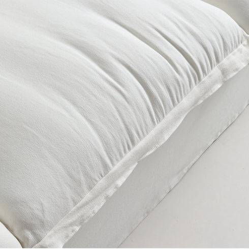 Jenny White Fabric 3 Seater Arm Sofa Slipcovered Couch