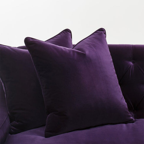 Rosalie Purple Velvet 3 Seater Sofa High-backrest Couch