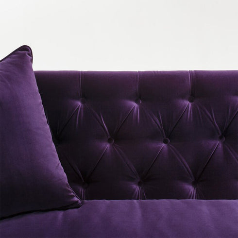 Rosalie Purple Velvet 3 Seater Sofa High-backrest Couch