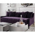Rosalie Purple Velvet 3 Seater Sofa High-backrest Couch
