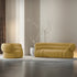Nyah Velvet 3 Seater Sofa Round Shaped Couch