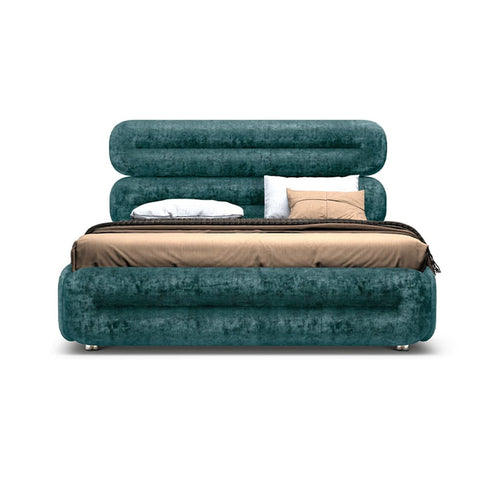 Alaula Velvet Luxury High Headboard Bed Frame