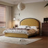 Albany Velvet Modern Round Shaped Headboard Bed Frame