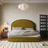 Albany Velvet Modern Round Shaped Headboard Bed Frame