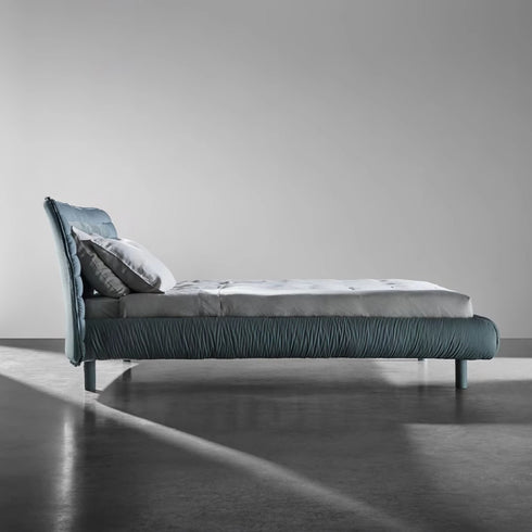 Alexus Suede Fabric Modern Bed Frame