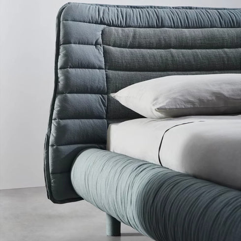 Alexus Suede Fabric Modern Bed Frame