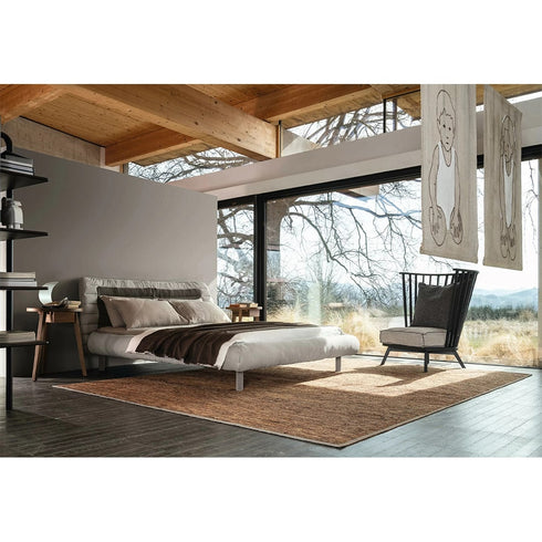 Alexus Suede Fabric Modern Bed Frame