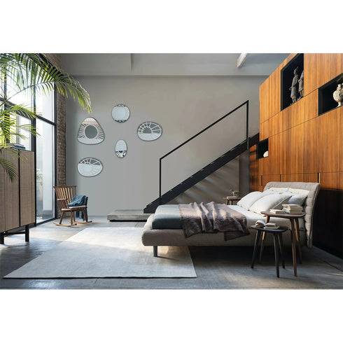 Alexus Suede Fabric Modern Bed Frame