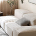 Alick Cream White Fabric 2-Piece Sofa Armless Cube Modular Couch