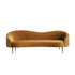 Alisha Velvet Loveseat Upholstery Sofa Curved Arm Couch