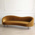 Alisha Velvet Loveseat Upholstery Sofa Curved Arm Couch