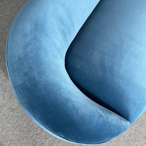 Alisha Velvet Loveseat Upholstery Sofa Curved Arm Couch