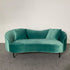 Alisha Velvet Loveseat Upholstery Sofa Curved Arm Couch