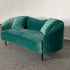 Alisha Velvet Loveseat Upholstery Sofa Curved Arm Couch