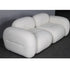 Alliance White Boucle Roud Shaped Loveseat Sofa 2-Piece Couch