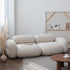 Alliance White Boucle Roud Shaped Loveseat Sofa 2-Piece Couch