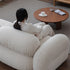Alliance White Boucle Roud Shaped 3 Seater Sofa 3-Piece Couch