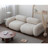 Alliance White Boucle Roud Shaped Loveseat Sofa 2-Piece Couch