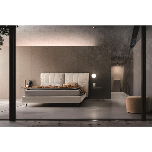 Ally Cotton Linen Adjustable Headboard Modern Bed Frame