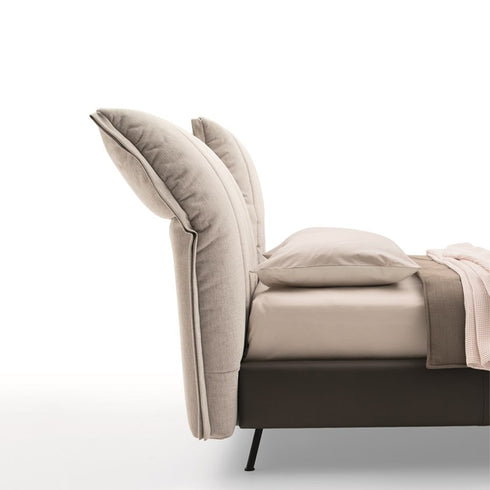 Ally Cotton Linen Adjustable Headboard Modern Bed Frame