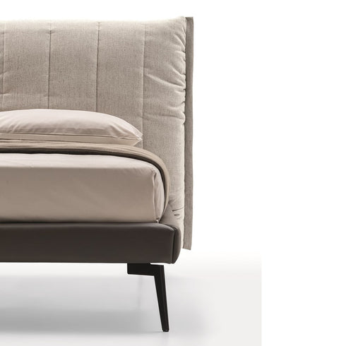 Ally Cotton Linen Adjustable Headboard Modern Bed Frame