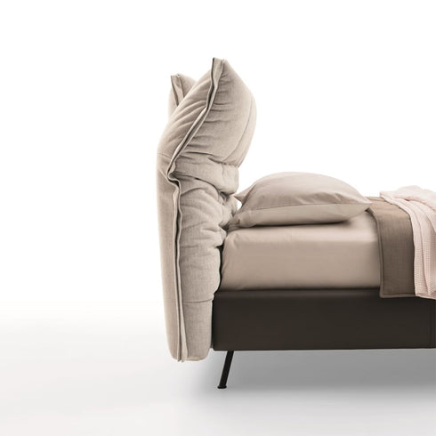 Ally Cotton Linen Adjustable Headboard Modern Bed Frame