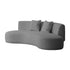 Alva Boucle Shaped Loveseat Sofa Curved Upholstery Couch