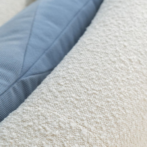 Alva Boucle Shaped Loveseat Sofa Curved Upholstery Couch