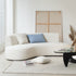 Alva Boucle Shaped Loveseat Sofa Curved Upholstery Couch