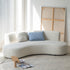 Alva Boucle Shaped Loveseat Sofa Curved Upholstery Couch