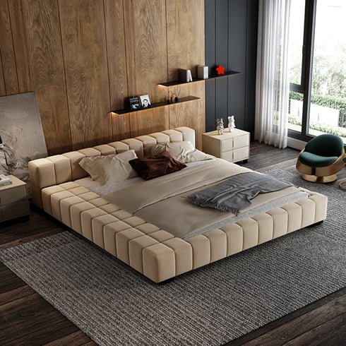 Amara Matte Tech Cloth Contemporary Bed Frame