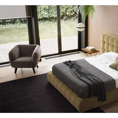 Aramina Velvet Wide Headboard Luxury Bed Frame