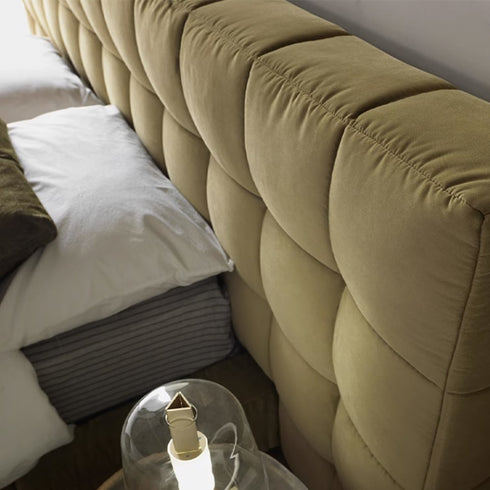 Aramina Velvet Wide Headboard Luxury Bed Frame