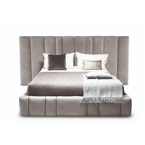 Areli Velvet Luxury Wide Headboard Bed Frame