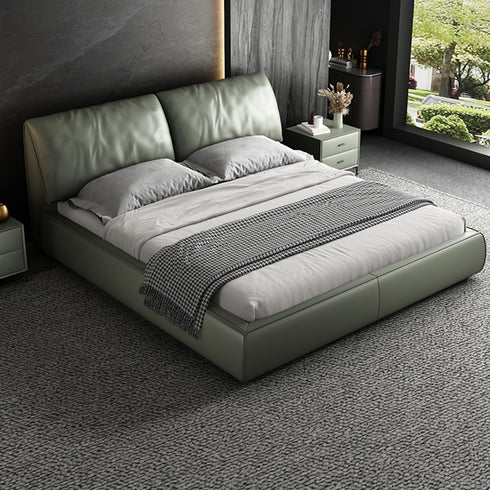 Carl Stain Resistant Microfiber Leather Bed Frame
