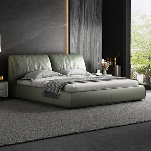 Carl Stain Resistant Microfiber Leather Bed Frame