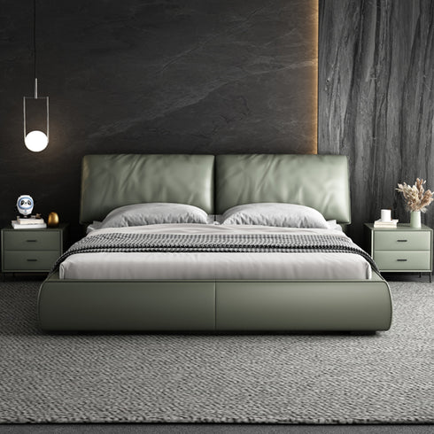 Carl Stain Resistant Microfiber Leather Bed Frame