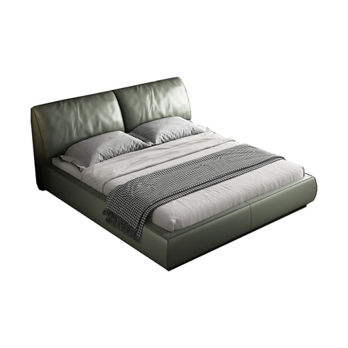 Carl Stain Resistant Microfiber Leather Bed Frame