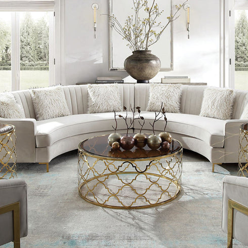 Arne Gray Velvet Multi Seater Sofa Sectional Couch