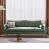 Bailee Gray Velvet Arm Sofa 3 Seater Couch with 2 Large Back Cushions