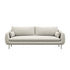 Bailee Gray Velvet Arm Sofa 3 Seater Couch with 2 Large Back Cushions