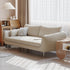 Bailee Gray Velvet Arm Sofa 3 Seater Couch with 2 Large Back Cushions