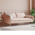 Bailee Gray Velvet Arm Sofa 3 Seater Couch with 2 Large Back Cushions