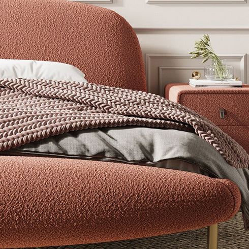 Bailey Boucle/Velvet Bed Frame