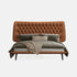 Balzo Microfiber Leather Buckle Design Luxury Bed Frame