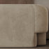 Baylor Beige Suede Fabric 3 Seater Sofa Round Arm Couch