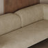 Baylor Beige Suede Fabric 3 Seater Sofa Round Arm Couch